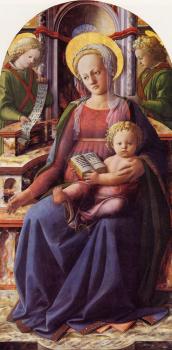 菲利皮諾 利比 Madonna and Child enthroned with two Angels
